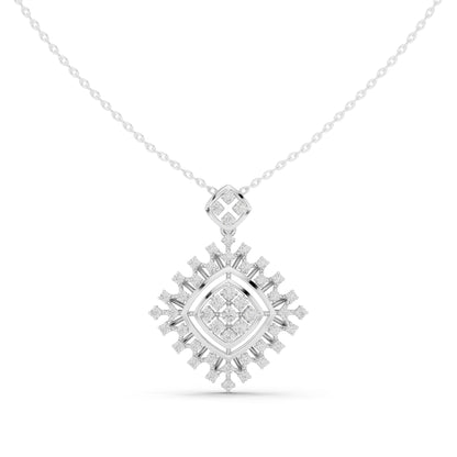 Cushion Lab Grown Diamond Halo Pendant