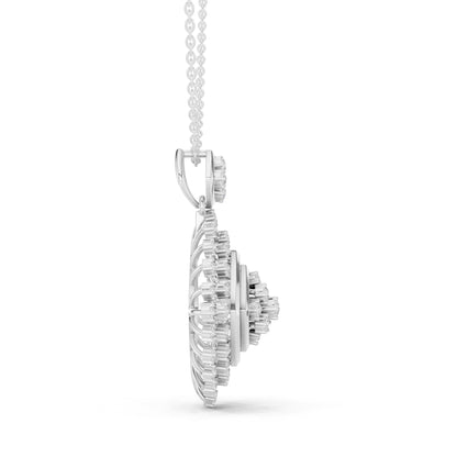 Cushion Lab Grown Diamond Halo Pendant