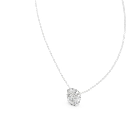 Cushion Lab Grown Diamond Halo Pendant