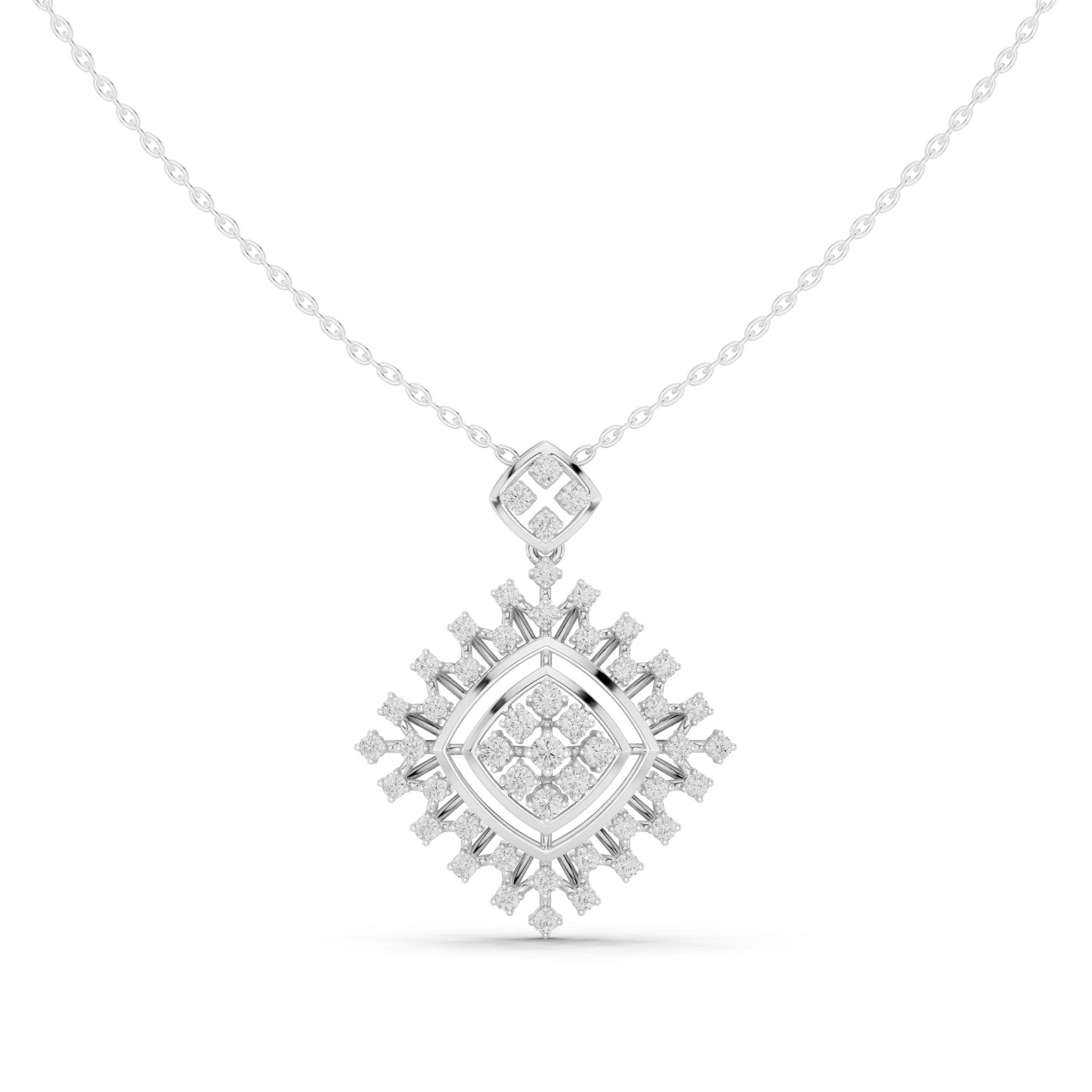 Cushion Lab Grown Diamond Halo Pendant
