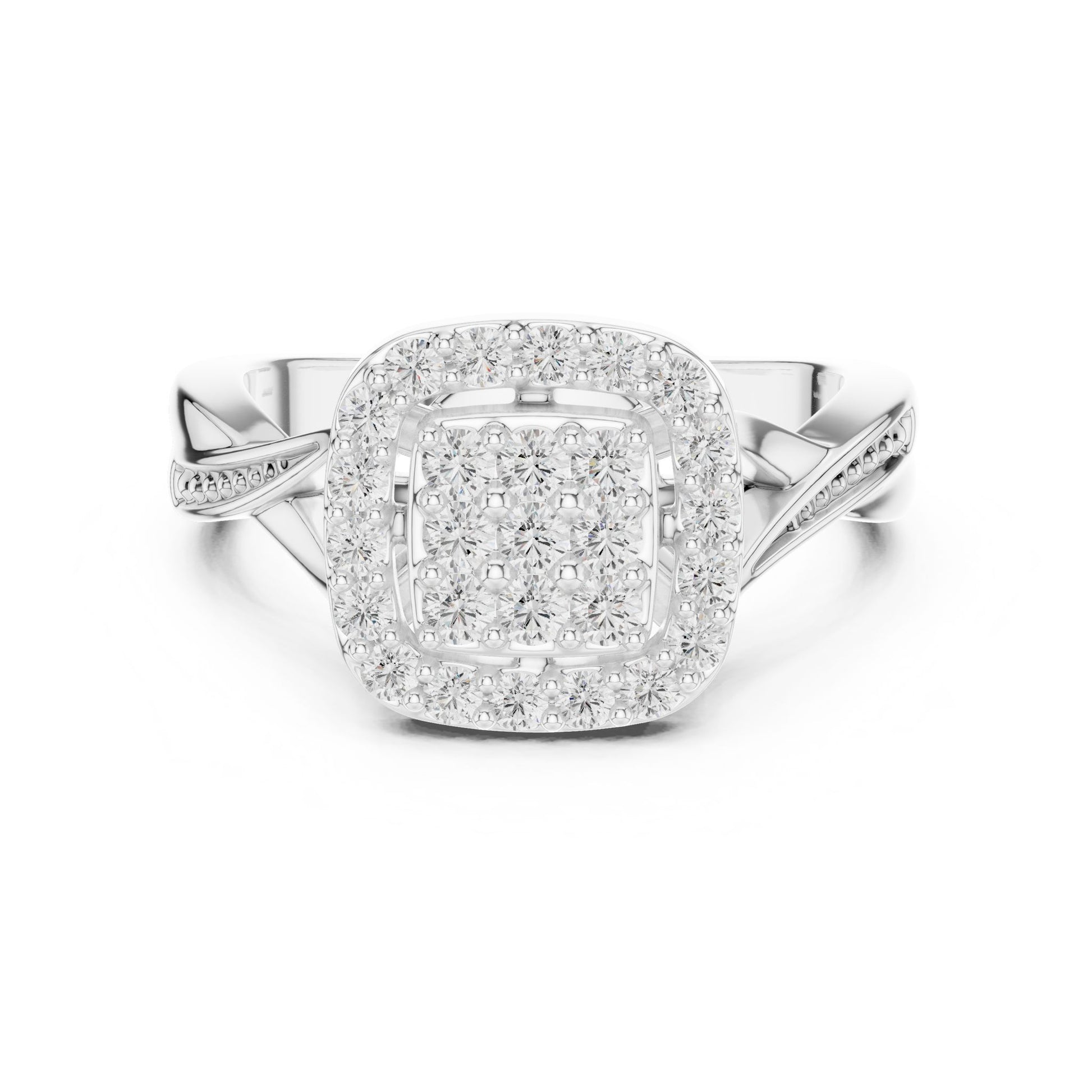 Women's Cushion Lab Grown Diamond Halo Ring