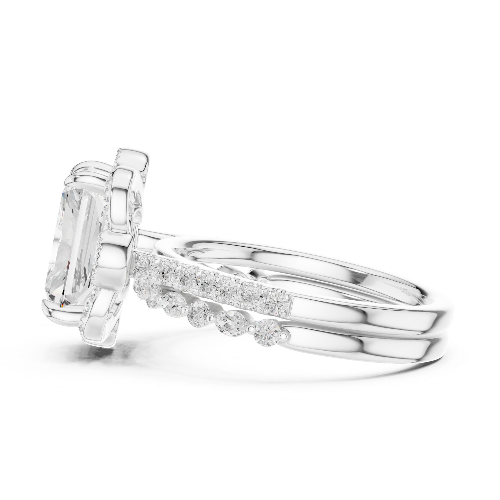 Cushion Lab Grown Diamond Halo Engagement Ring