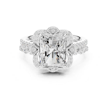 Cushion Lab Grown Diamond Halo Engagement Ring