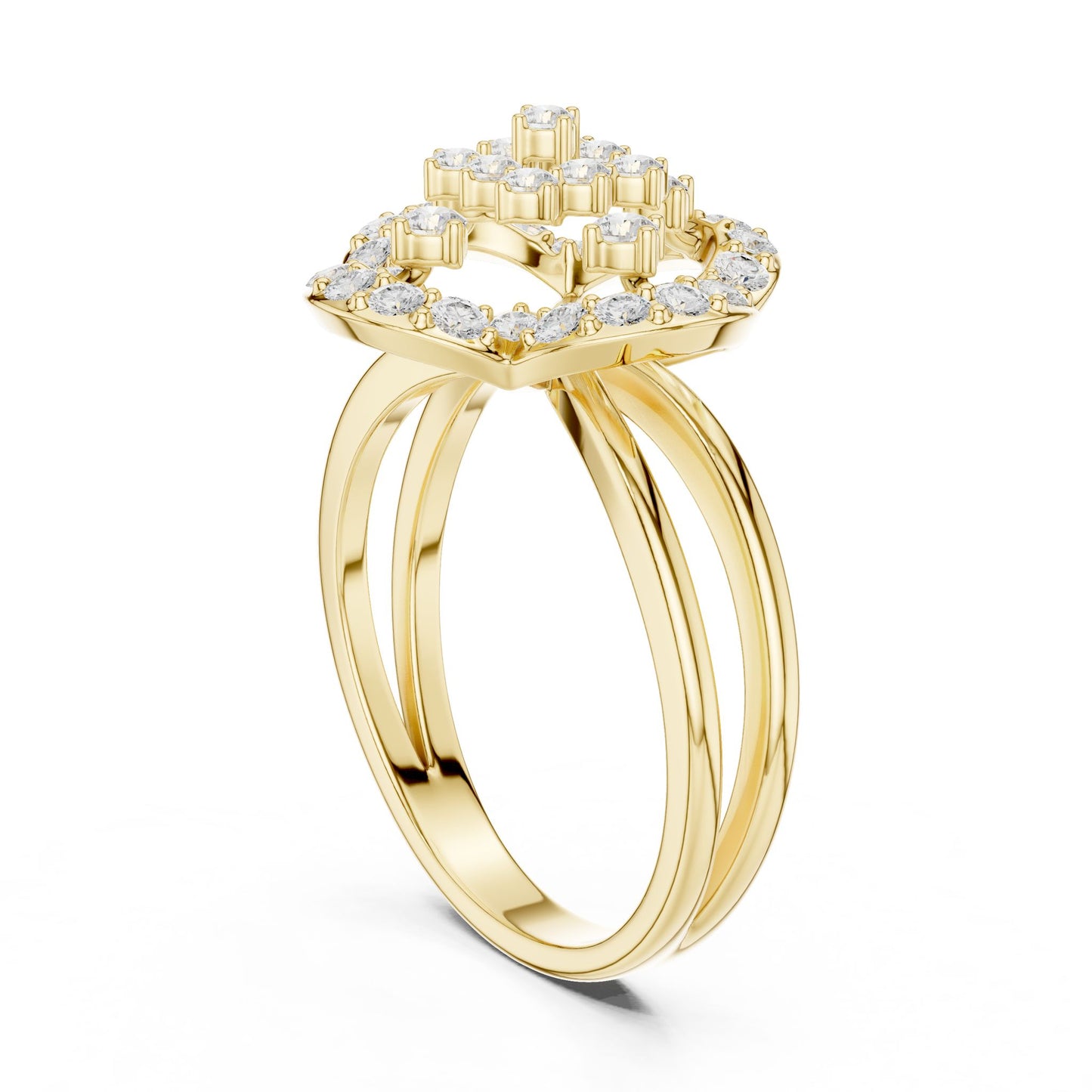 Cushion Lab Grown Diamond Halo Engagement Ring