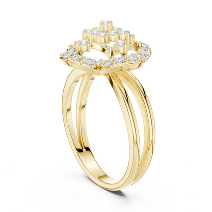 Cushion Lab Grown Diamond Halo Engagement Ring