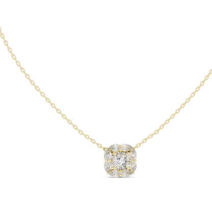 Cushion Lab Grown Diamond Halo Pendant