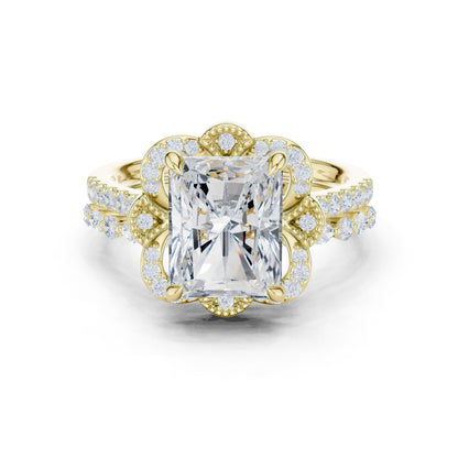 Cushion Lab Grown Diamond Halo Engagement Ring