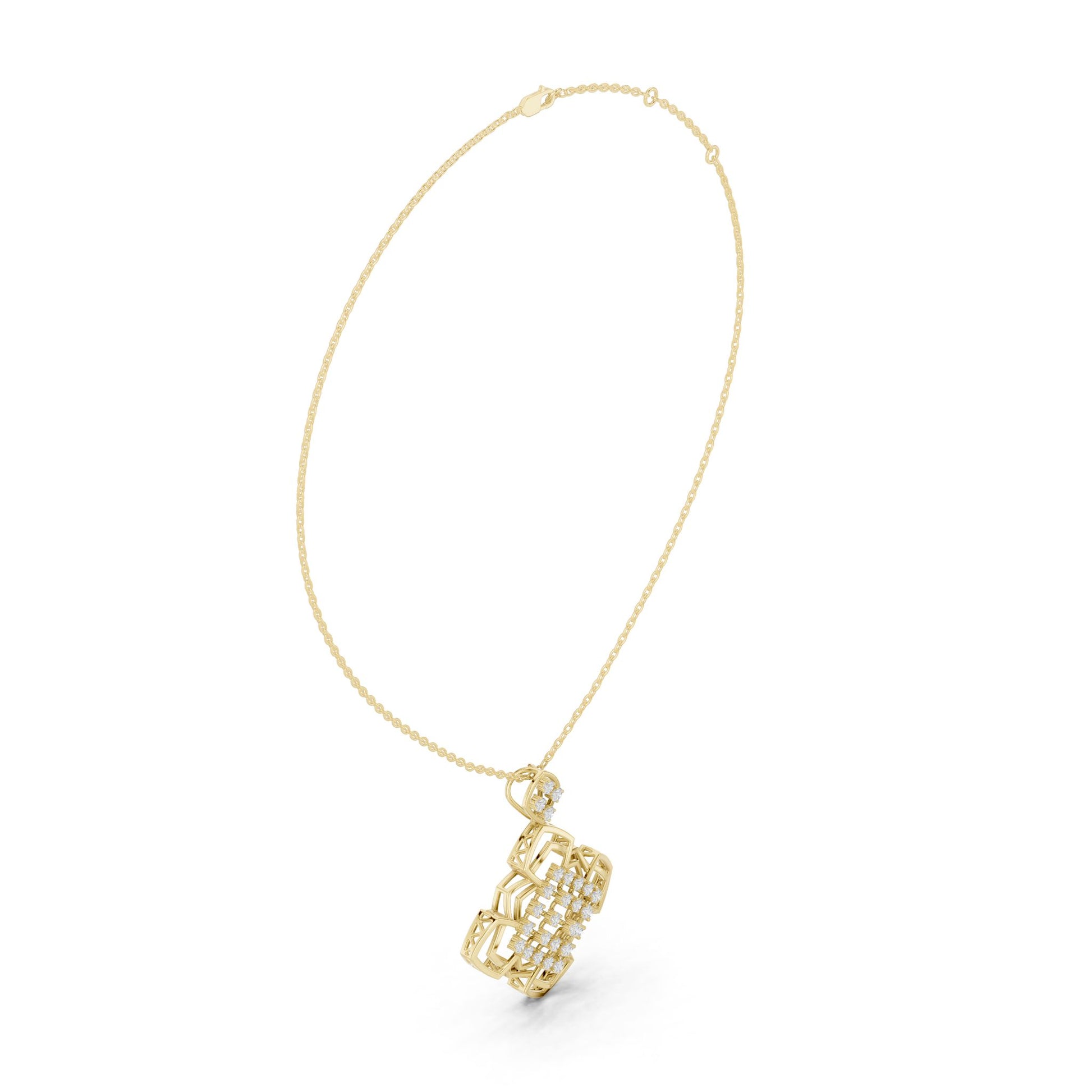 Cushion Lab Grown Diamond Halo Pendant