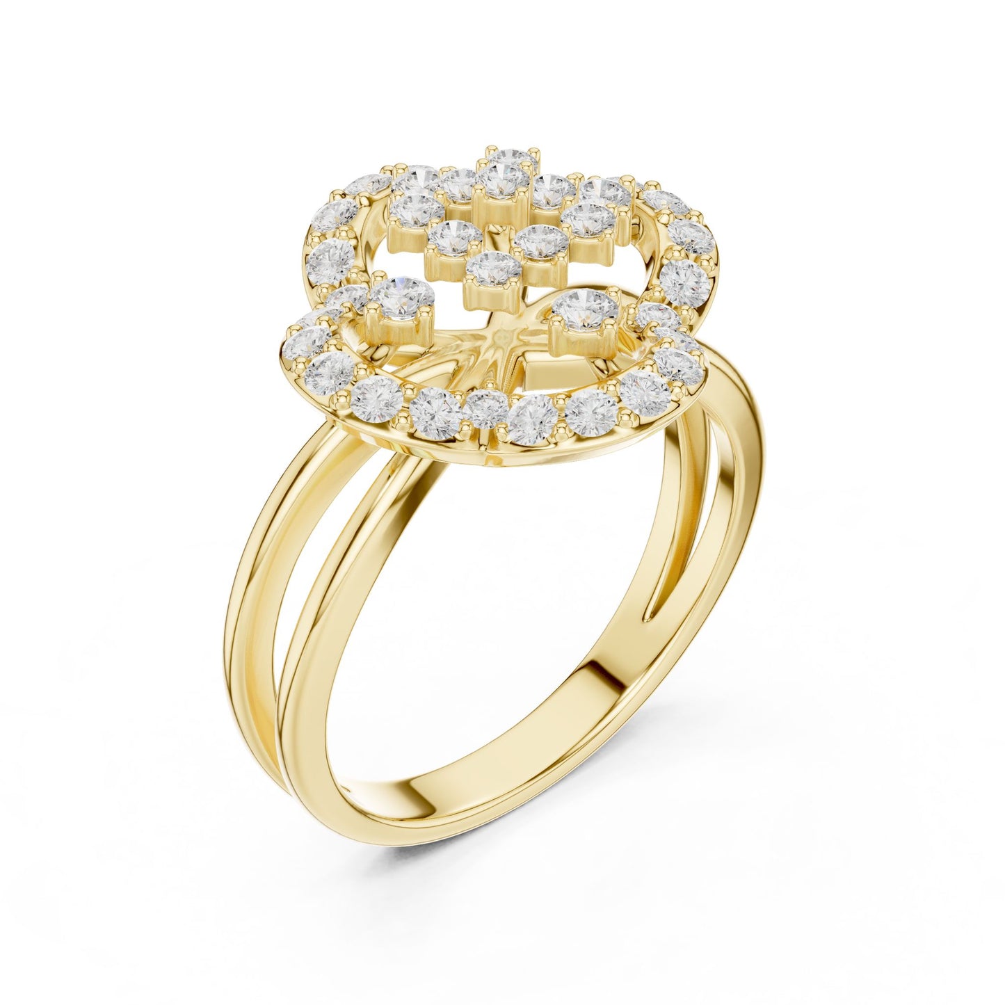 Cushion Lab Grown Diamond Halo Engagement Ring