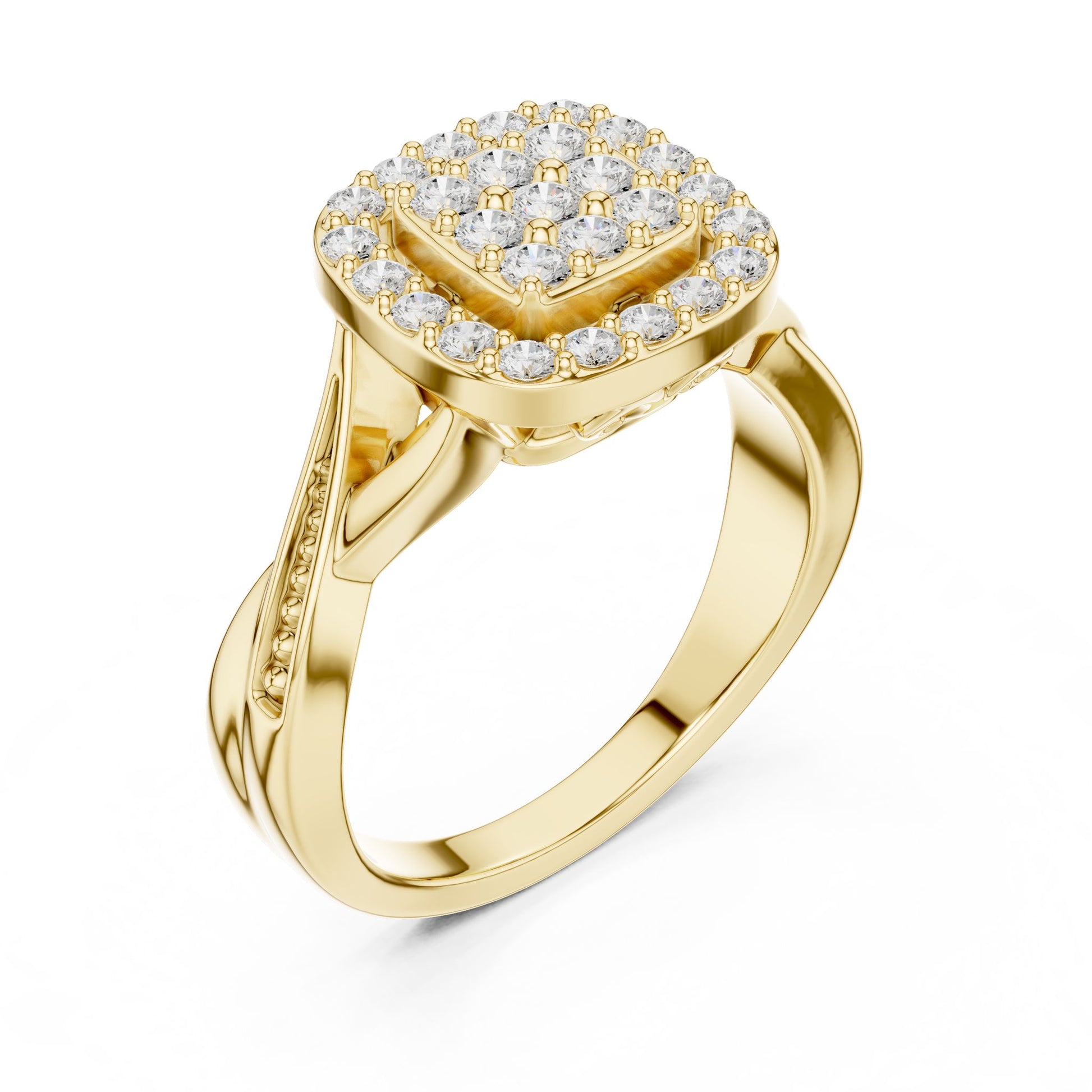 Women's Cushion Lab Grown Diamond Halo Ring