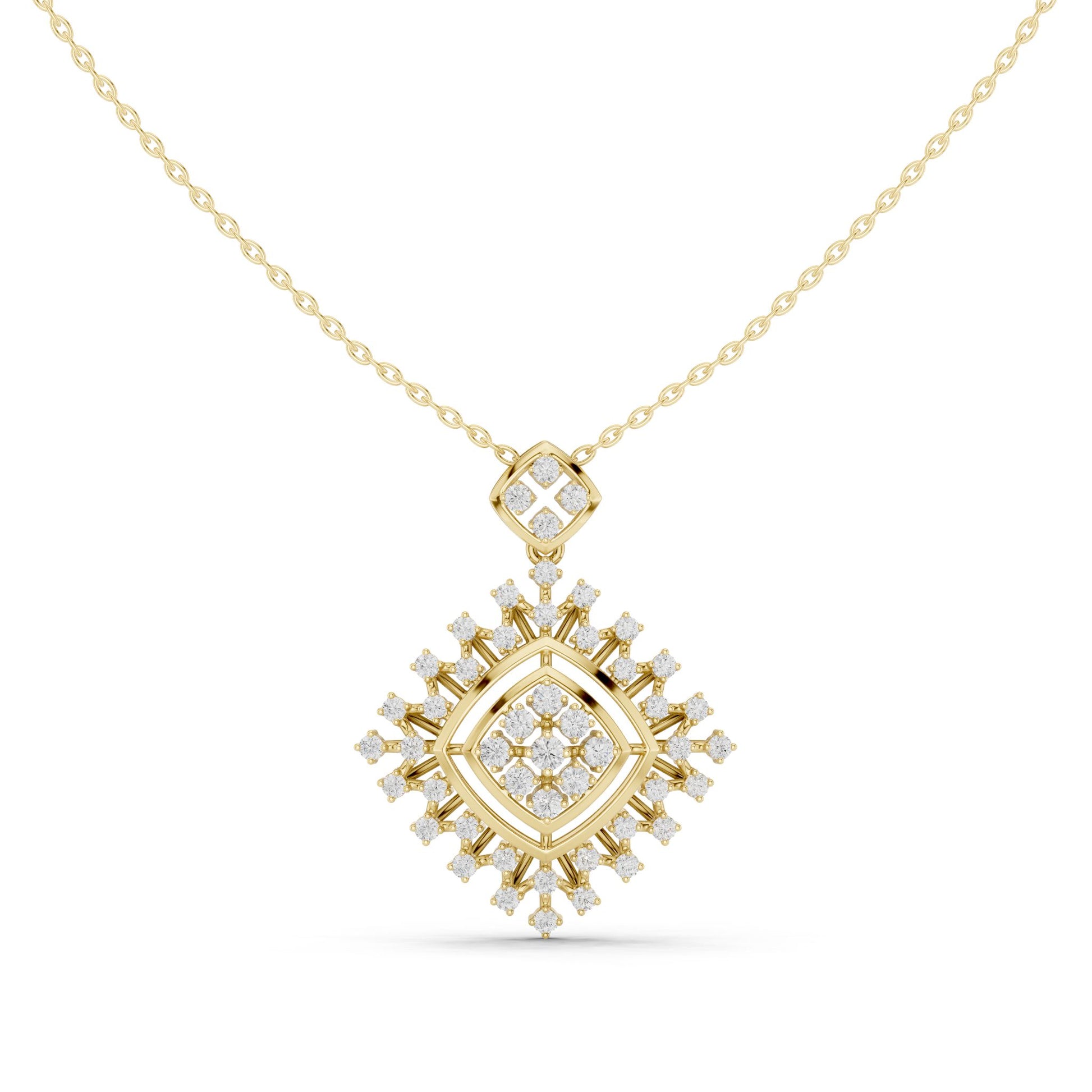 Cushion Lab Grown Diamond Halo Pendant