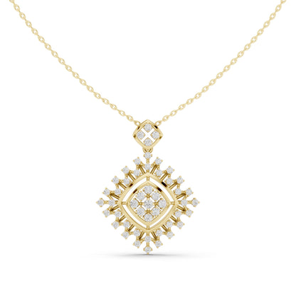 Cushion Lab Grown Diamond Halo Pendant