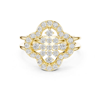 Cushion Lab Grown Diamond Halo Engagement Ring