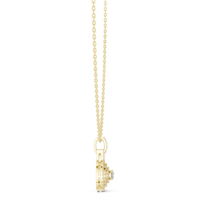 Cushion Lab Grown Diamond Halo Pendant