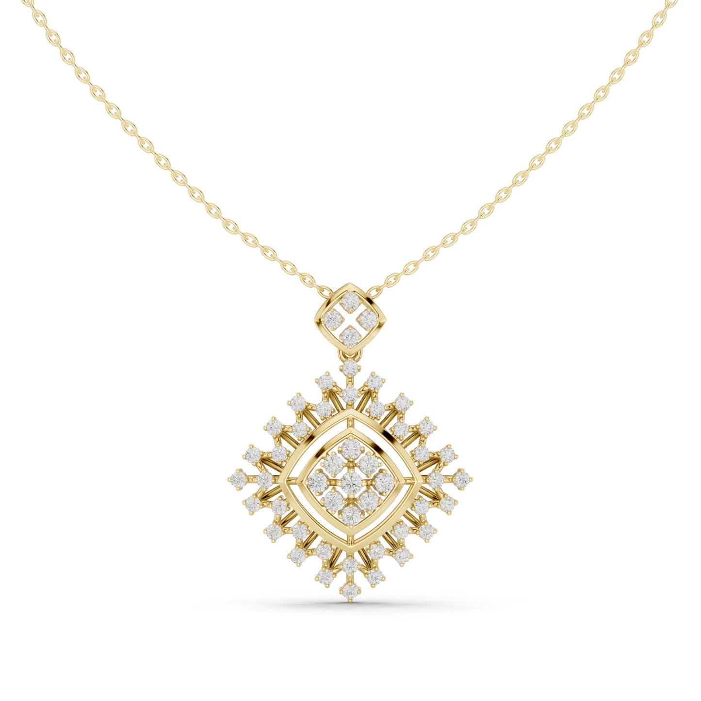 Cushion Lab Grown Diamond Halo Pendant