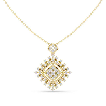 Cushion Lab Grown Diamond Halo Pendant