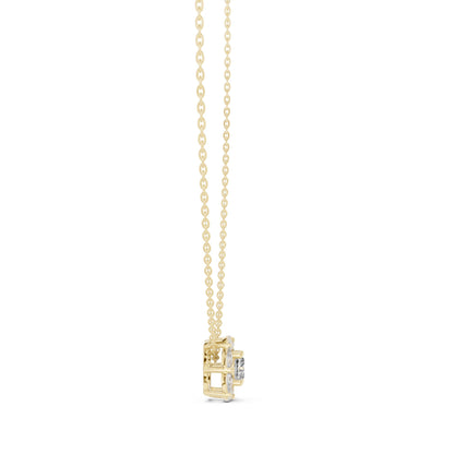 Cushion Lab Grown Diamond Halo Pendant