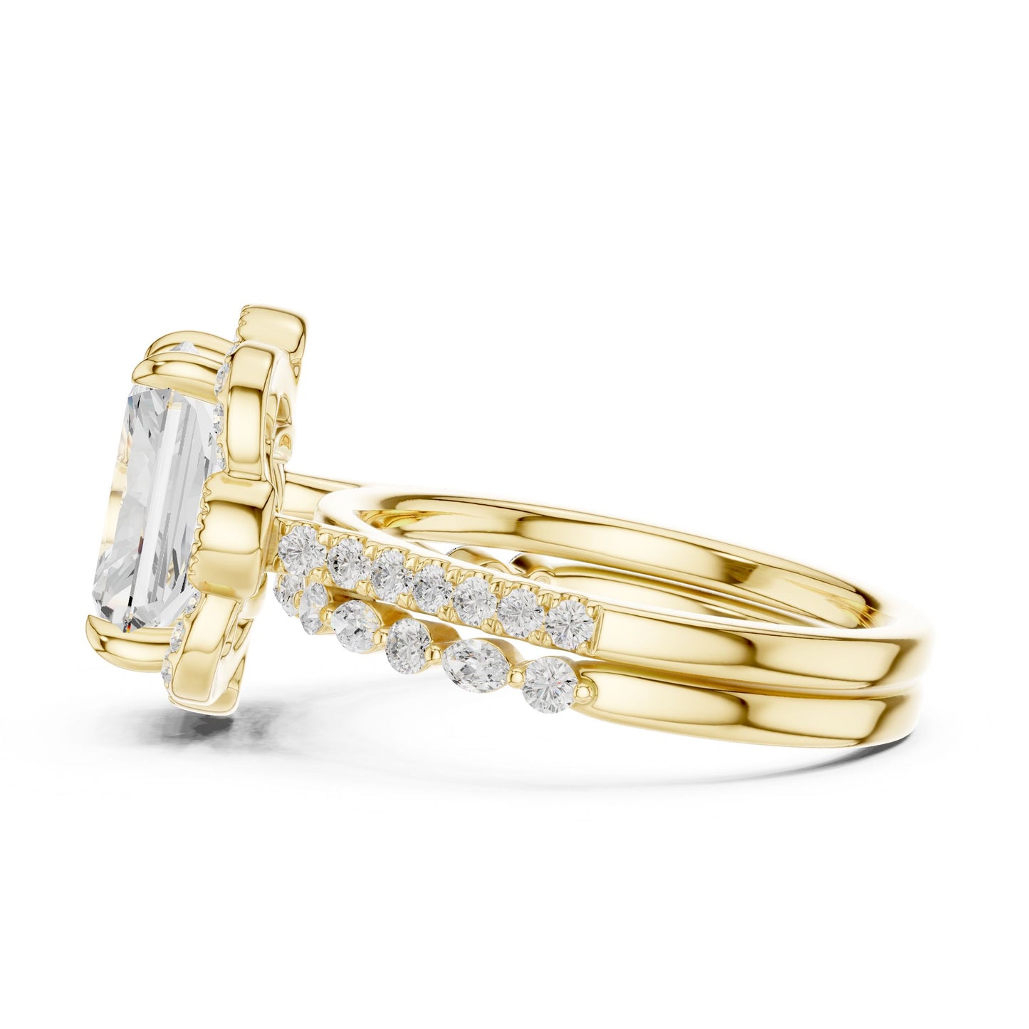 Cushion Lab Grown Diamond Halo Engagement Ring