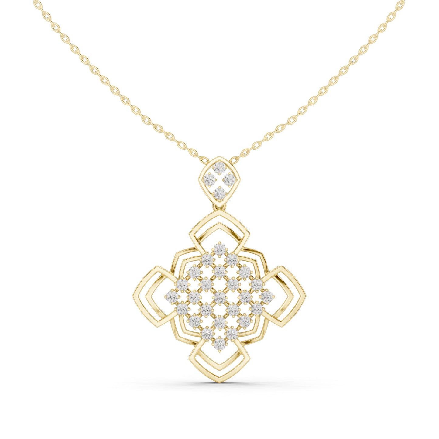 Cushion Lab Grown Diamond Halo Pendant