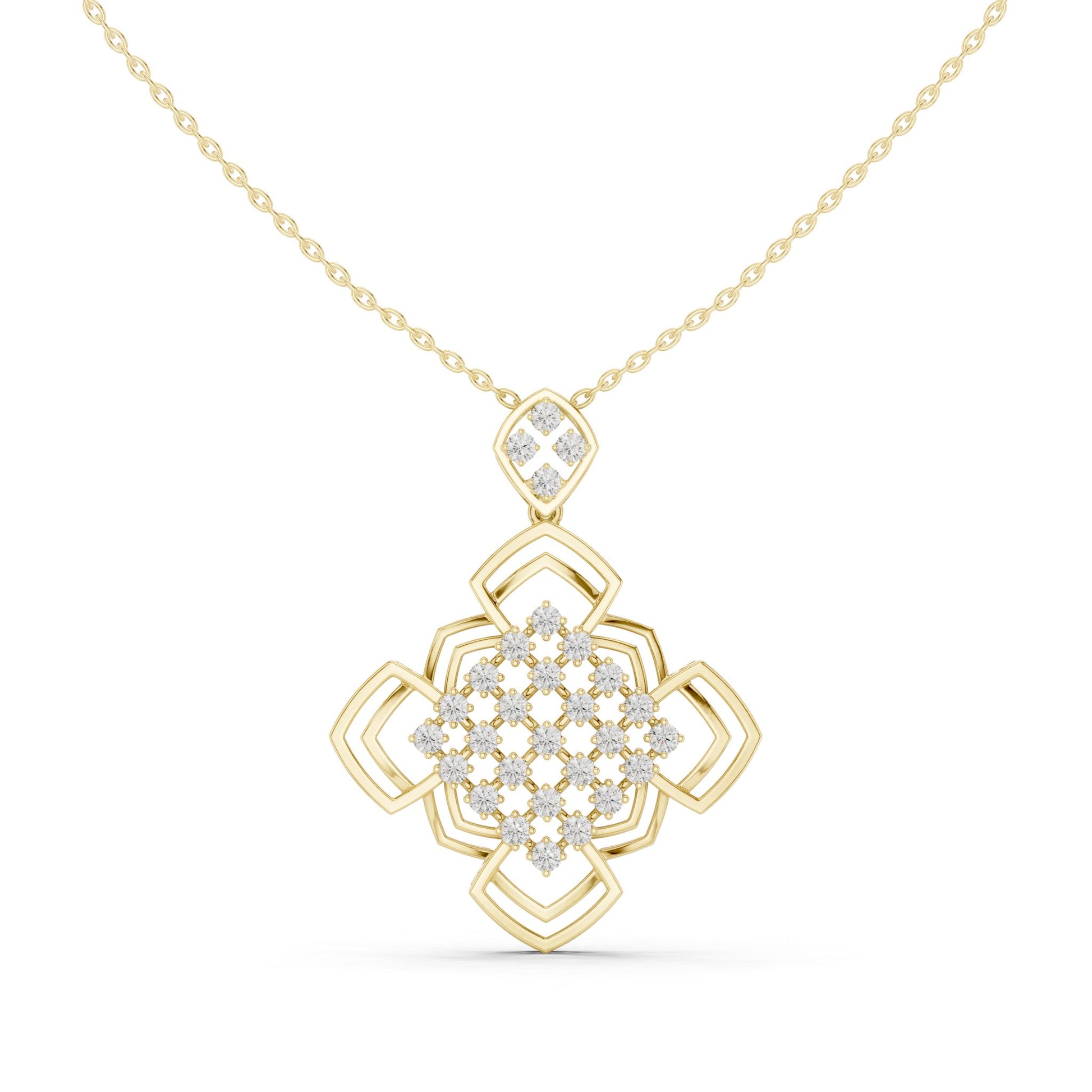 Cushion Lab Grown Diamond Halo Pendant
