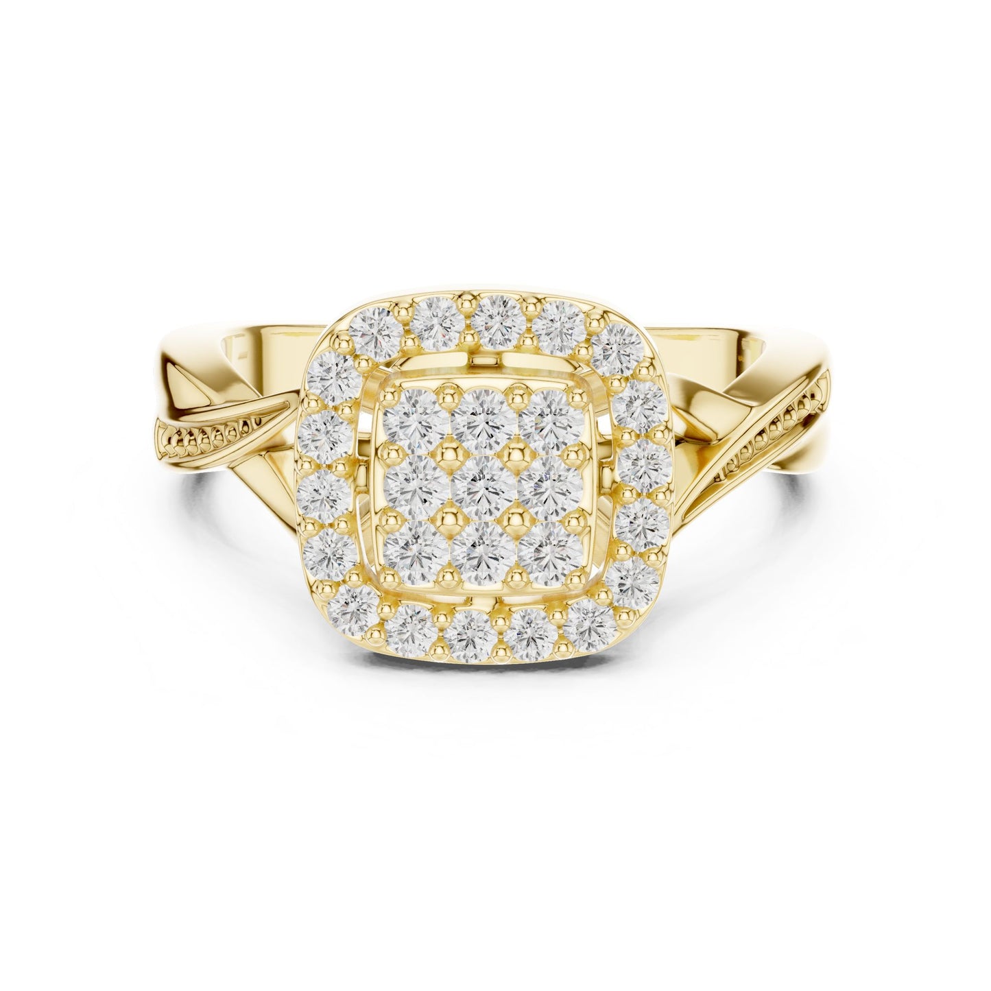 Women's Cushion Lab Grown Diamond Halo Ring