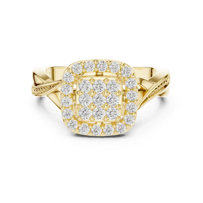 Women's Cushion Lab Grown Diamond Halo Ring