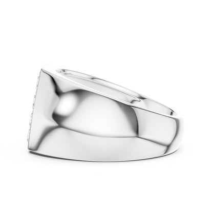 Men's Cushion Lab Grown Diamond Pave Ring