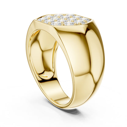 Men's Cushion Lab Grown Diamond Pave Ring