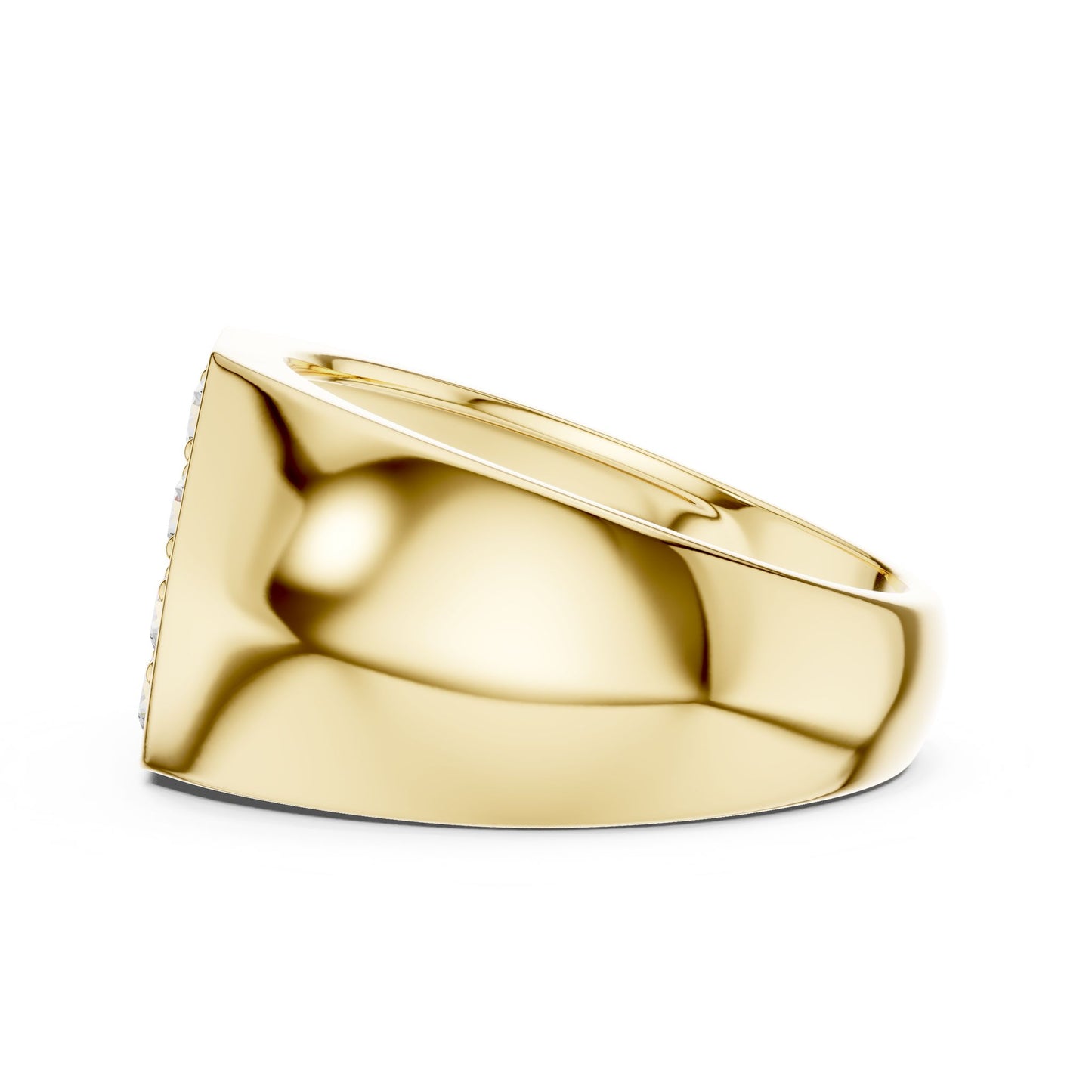 Men's Cushion Lab Grown Diamond Pave Ring
