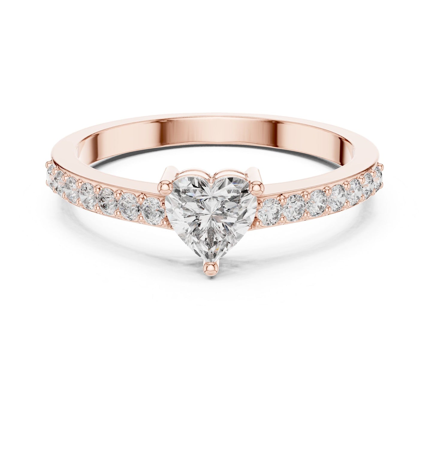 Cushion Lab Grown Diamond Side-Stone Engagement Ring