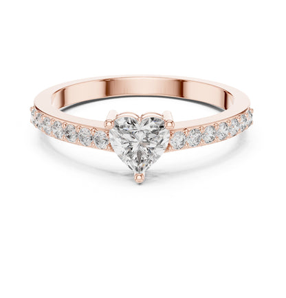 Cushion Lab Grown Diamond Side-Stone Engagement Ring