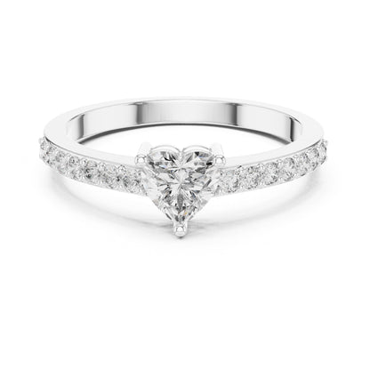 Cushion Lab Grown Diamond Side-Stone Engagement Ring
