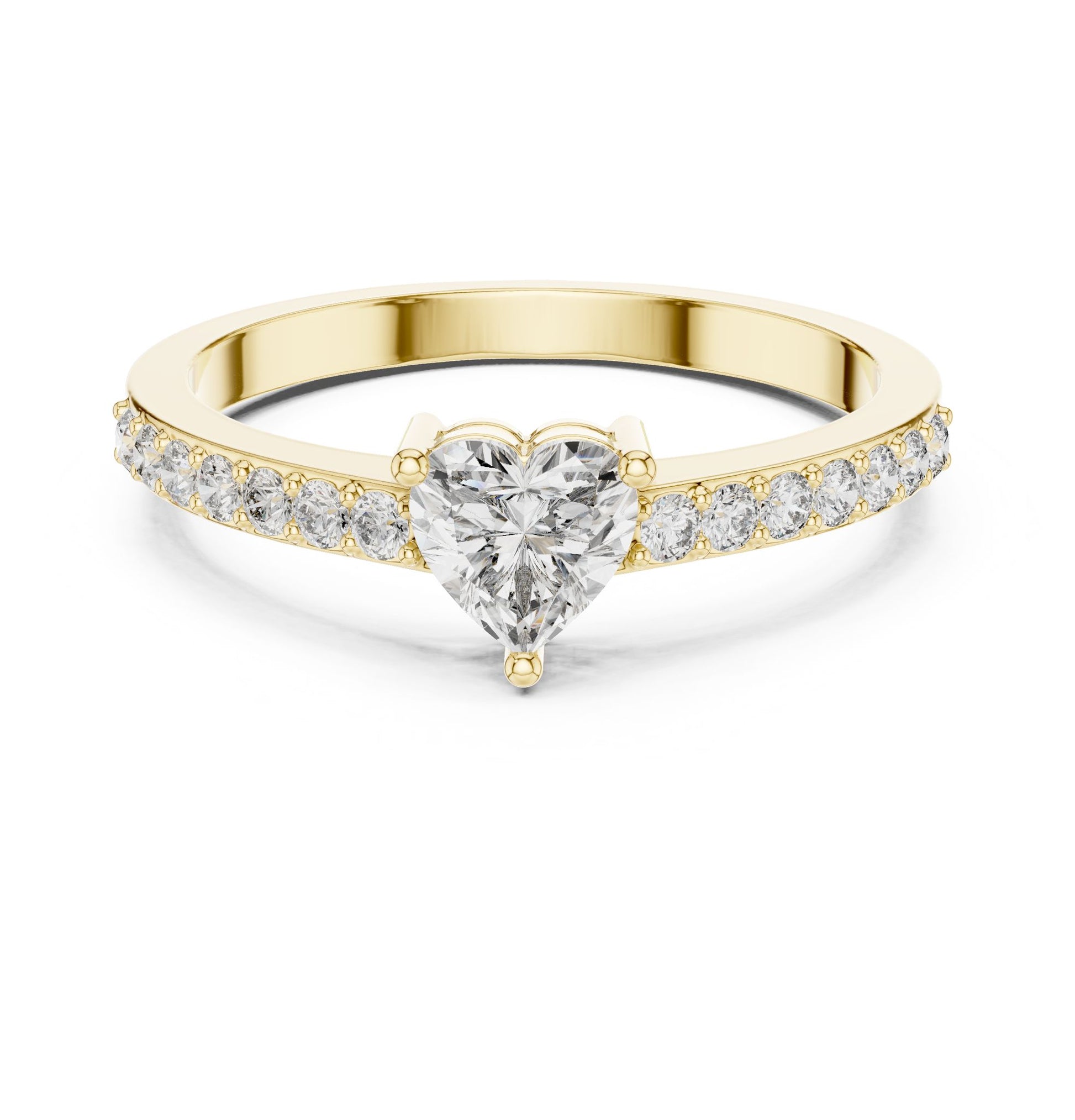 Cushion Lab Grown Diamond Side-Stone Engagement Ring