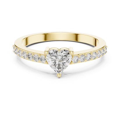 Cushion Lab Grown Diamond Side-Stone Engagement Ring