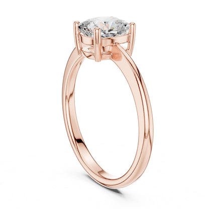 Cushion Lab Grown Diamond Solitaire Engagement Ring