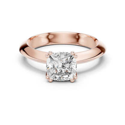 Cushion Lab Grown Diamond Solitaire Engagement Ring