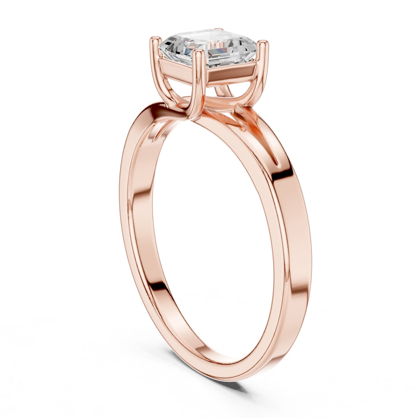 Cushion Lab Grown Diamond Solitaire Engagement Ring