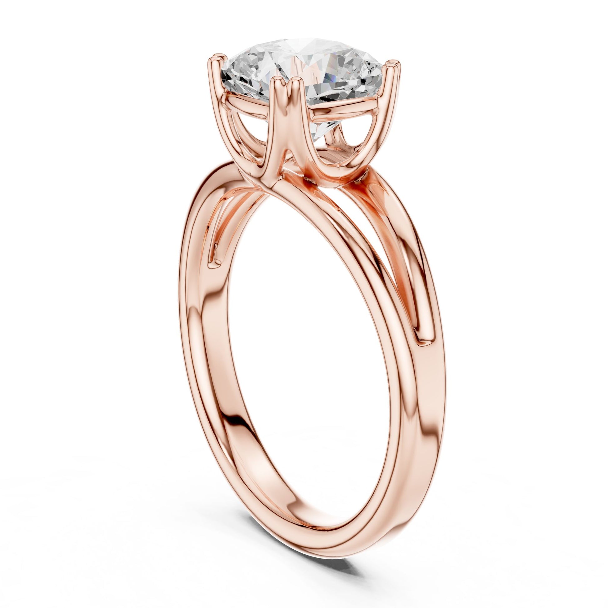 Cushion Lab Grown Diamond Solitaire Engagement Ring