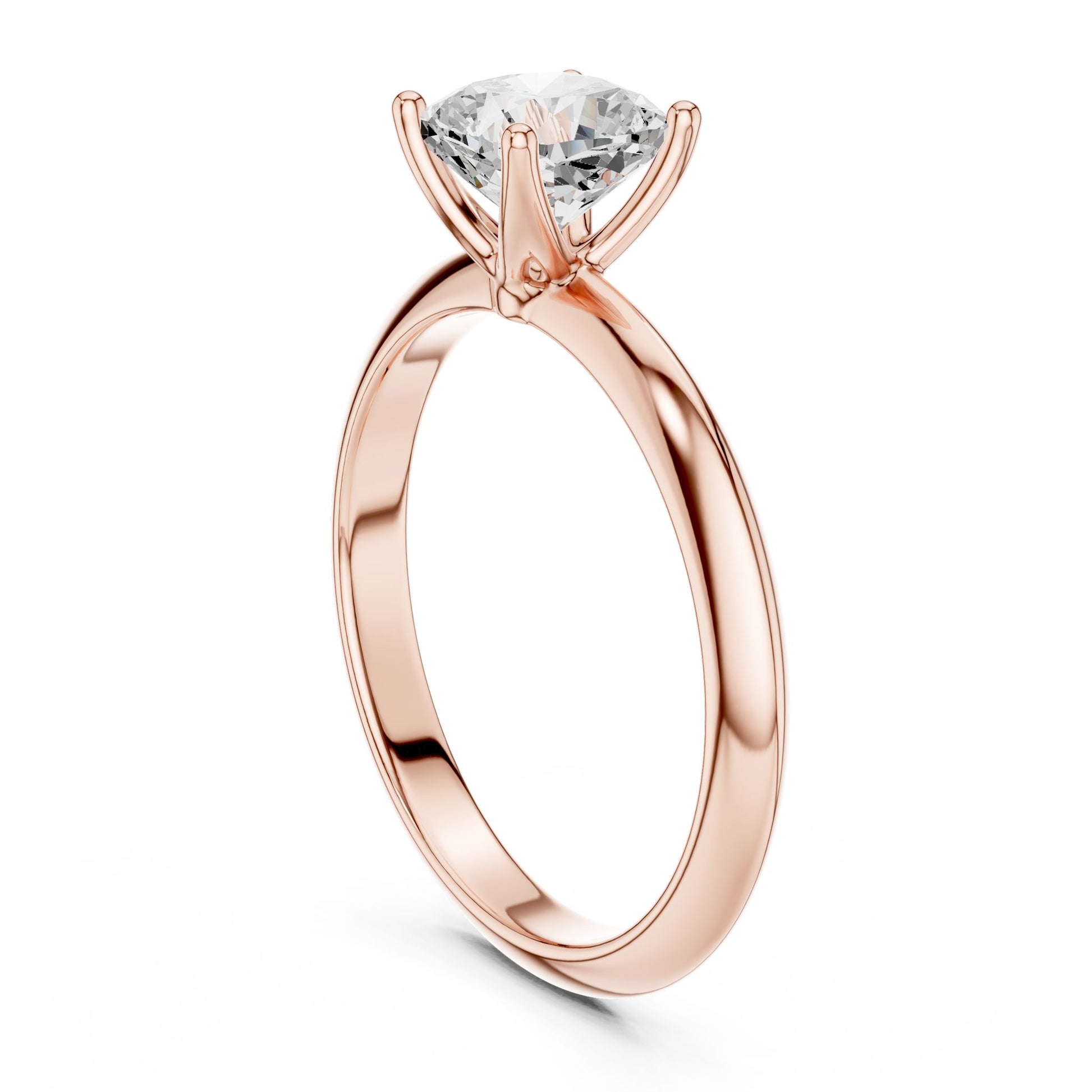 Cushion Lab Grown Diamond Solitaire Engagement Ring