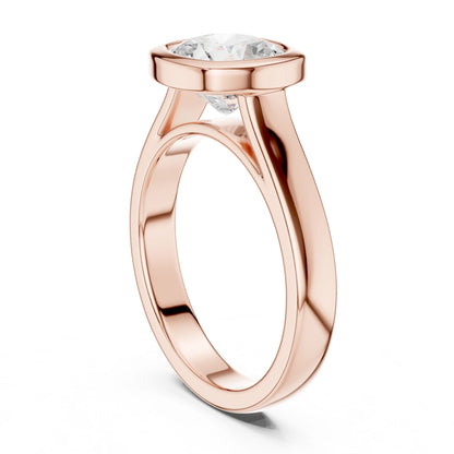 Cushion Lab Grown Diamond Solitaire Engagement Ring