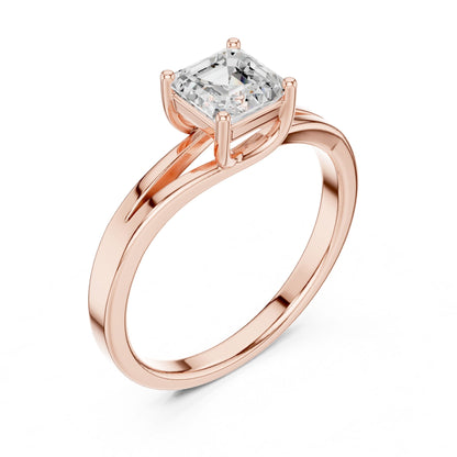 Cushion Lab Grown Diamond Solitaire Engagement Ring