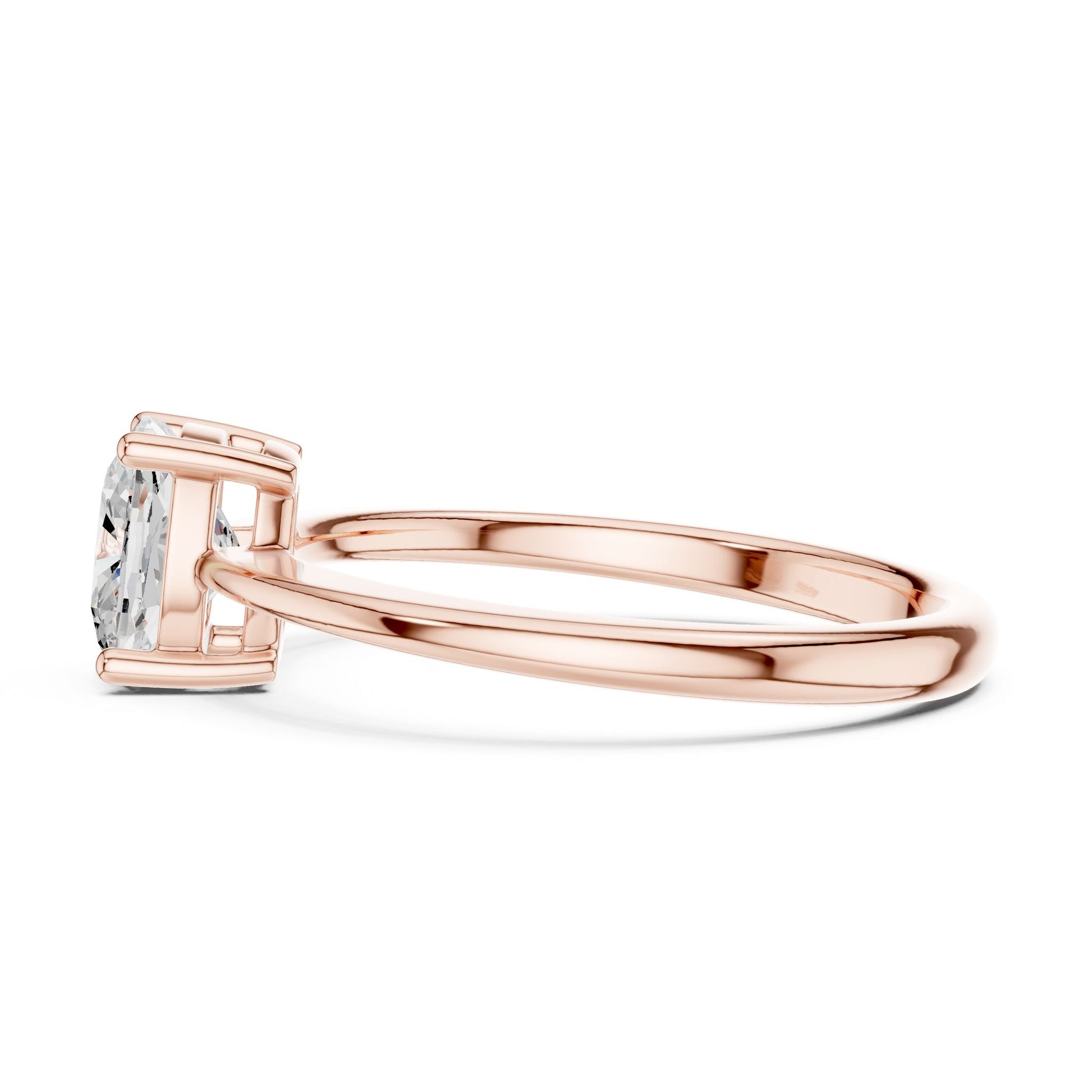 Cushion Lab Grown Diamond Solitaire Engagement Ring
