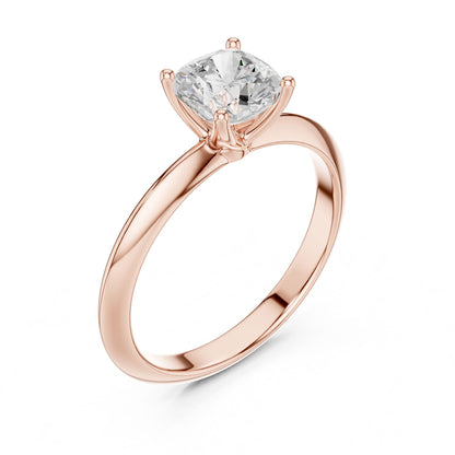 Cushion Lab Grown Diamond Solitaire Engagement Ring