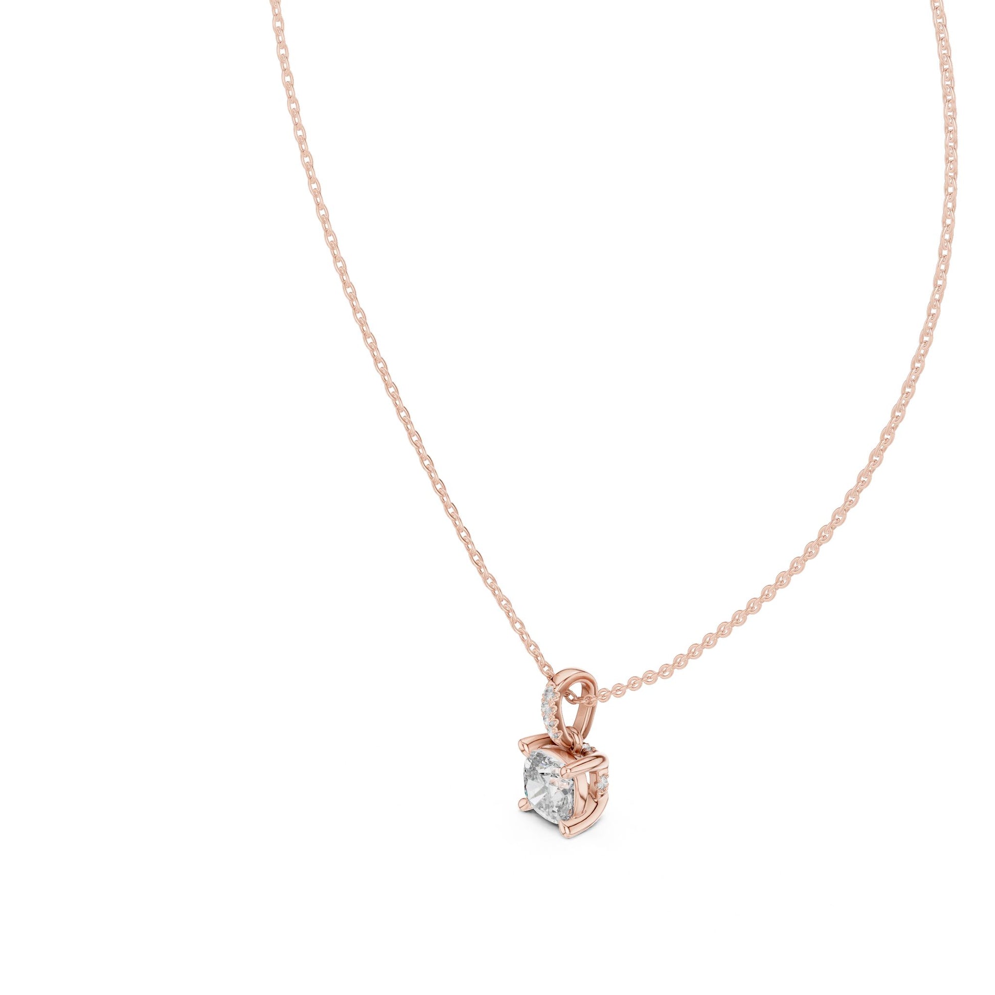 Cushion Lab Grown Diamond Pendant