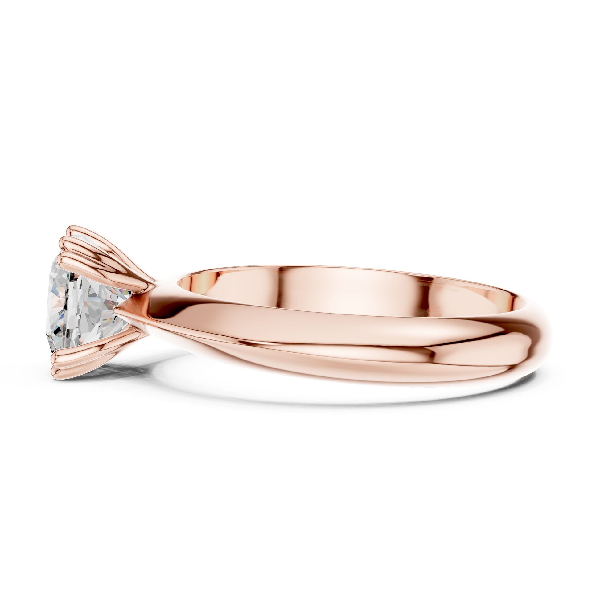 Cushion Lab Grown Diamond Solitaire Engagement Ring