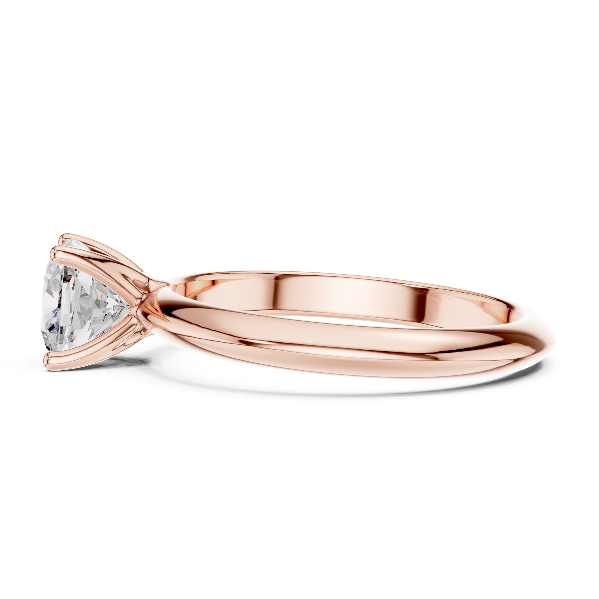 Cushion Lab Grown Diamond Solitaire Engagement Ring