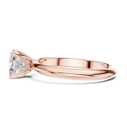 Cushion Lab Grown Diamond Solitaire Engagement Ring
