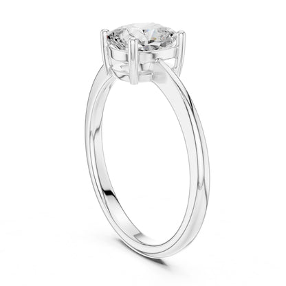 Cushion Lab Grown Diamond Solitaire Engagement Ring