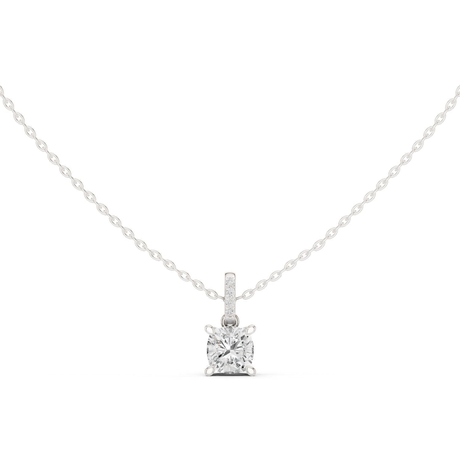 Cushion Lab Grown Diamond Pendant