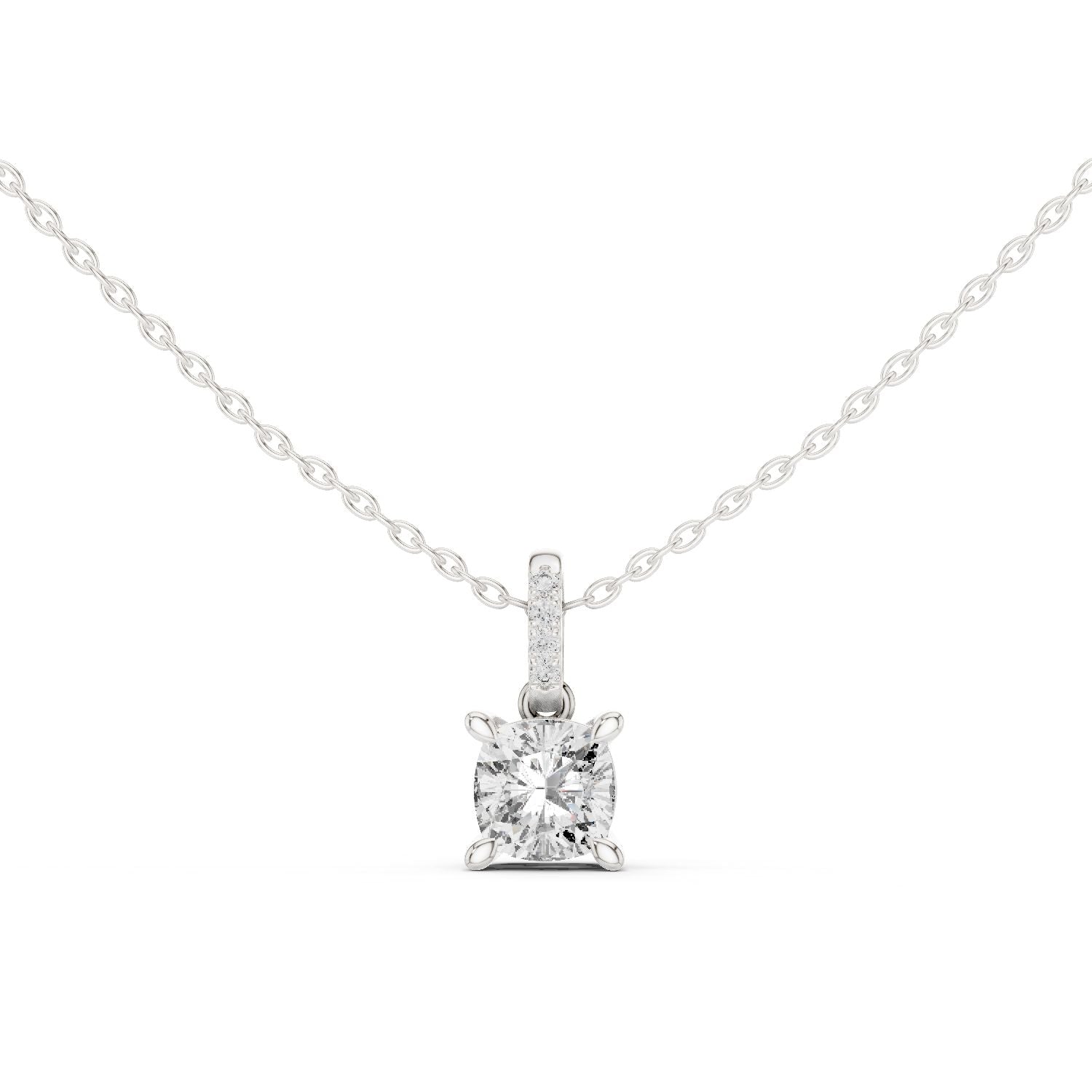 Cushion Lab Grown Diamond Pendant